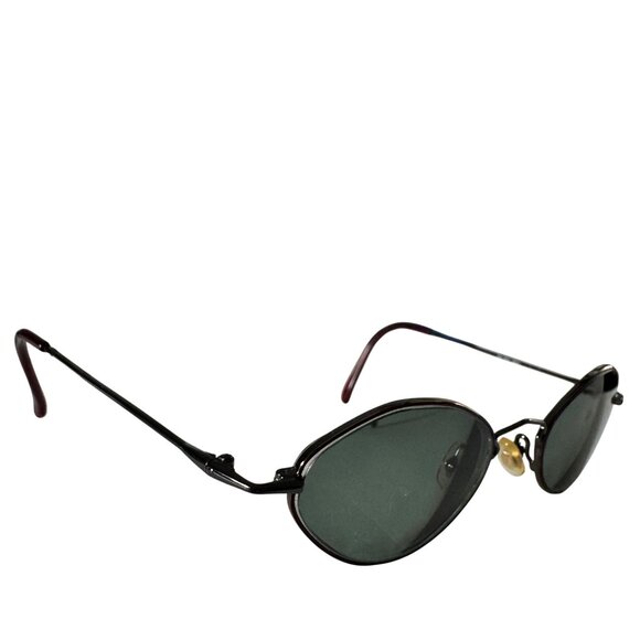 Vintage Nicole Miller Trinity 49-19 140 Dark Wine Oval Sunglasses FRAMES ONLY - Picture 8 of 12